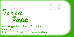 tiria papp business card